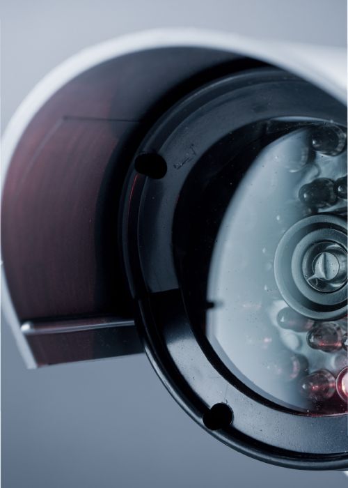 Nahaufnahme einer Überwachungskamera