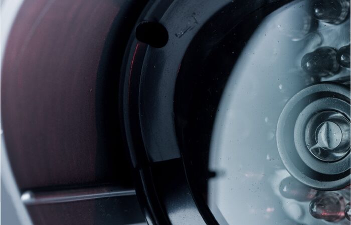 Nahaufnahme einer Überwachungskamera